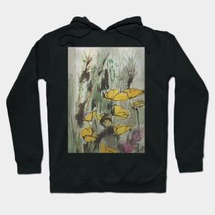 English Summer meadow, grasses, flowers design Hoodie